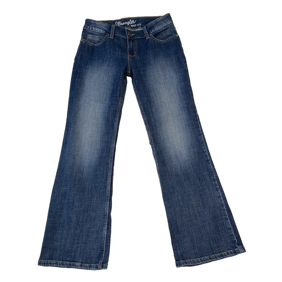 Wrangler Denim - Wrangler Womens Boot Cut Jeans Size 3 Mid Rise Dark Denim Cowgirl Western Y2K